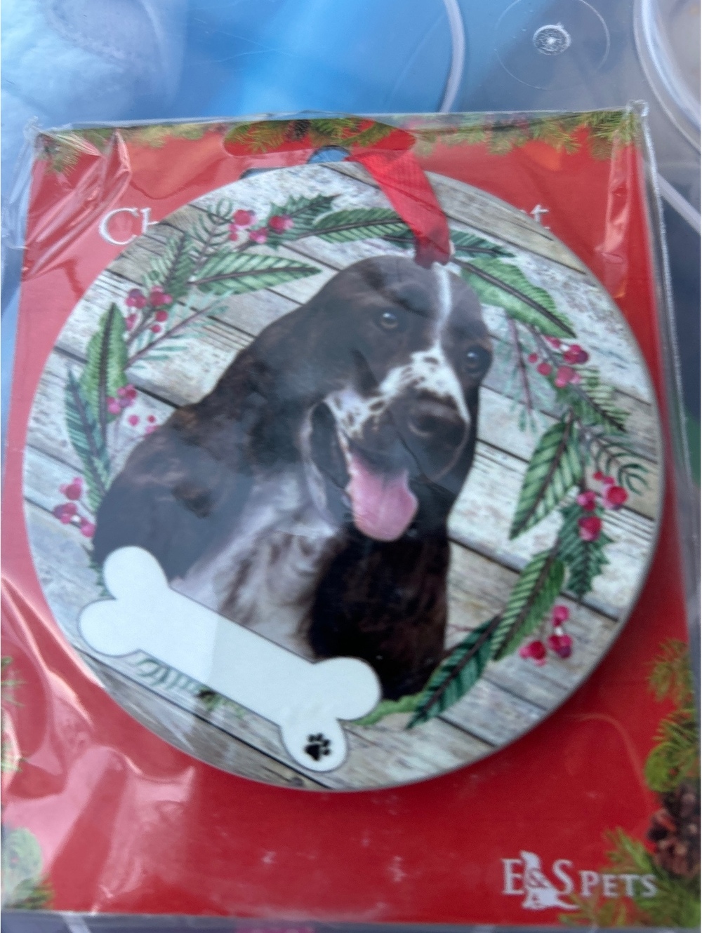 E&S Pets Springer Spaniel Christmas Ornament